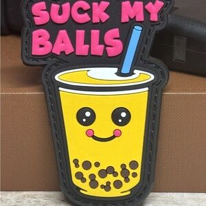 Tactical Morale Patch - PVC Suck My Balls Patch - Funny Boba Meme Patch